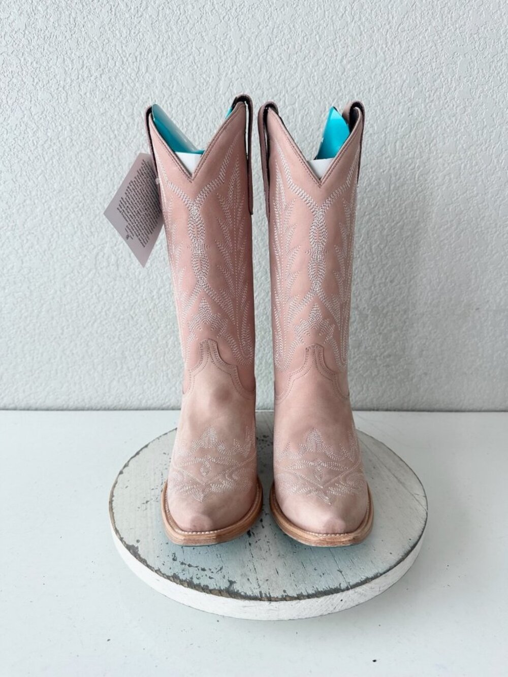 Lane LEXINGTON Womens Pink Cowboy Boots Western Cowgirl Tall Snip Toe Size 9.5 - Picture 5 of 12